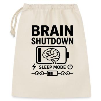 Mode veille Mode veille Humour Batterie vide - Sac cadeau 40 x 50 cm - nature - Devant