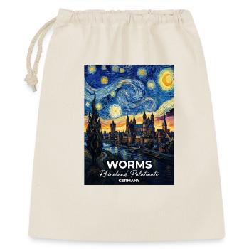 Worms Germany Sternennacht - Geschenkbeutel aus Baumwolle (40 x 50 cm) - Natur - Vorne