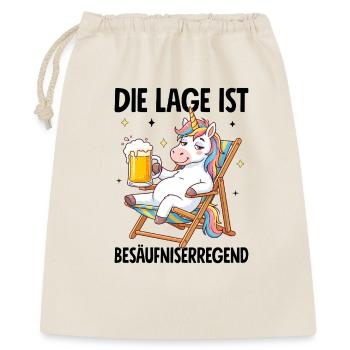 Die Lage Ist Besäufniserregend - Geschenkbeutel aus Baumwolle (40 x 50 cm) - Natur - Vorne