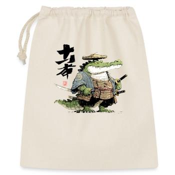 Alligator-Samurai-Duellant - Geschenkbeutel aus Baumwolle (40 x 50 cm) - Natur - Vorne