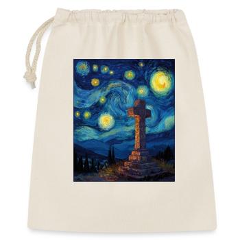 Kreuz - Geschenkbeutel aus Baumwolle (40 x 50 cm) - Natur - Vorne