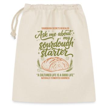 Sauerteigbrot-Backer-Bäcker-Ära - Geschenkbeutel aus Baumwolle (40 x 50 cm) - Natur - Vorne