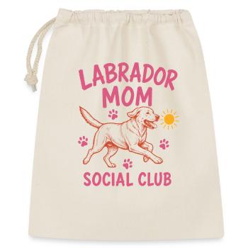 Labrador Mom Social Club Dog Mom Shirt - Gift Bag 40 x 50 cm - nature - Front