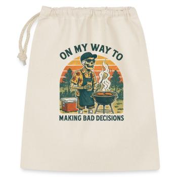 Grilling Humor On My Way To Making Bad Decisions - Gift Bag 40 x 50 cm - nature - Front