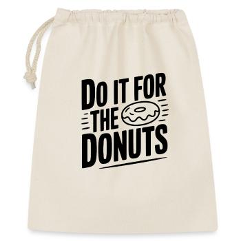 Mach es für die Donuts - Geschenkbeutel aus Baumwolle (40 x 50 cm) - Natur - Vorne