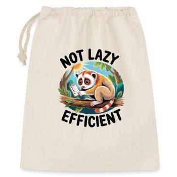Not lazy | Efficient plum lori - Gift Bag 40 x 50 cm - nature - Front