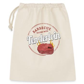 Barbecue au filet de bœuf Barbecue de bœuf vintage - Sac cadeau 40 x 50 cm - nature - Devant