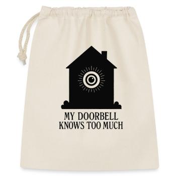 Doorbell knows too much | Smart Home - Gift Bag 40 x 50 cm - nature - Front