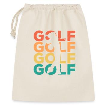 Rainbow Golf Swing Silhouette - Geschenkbeutel aus Baumwolle (40 x 50 cm) - Natur - Vorne