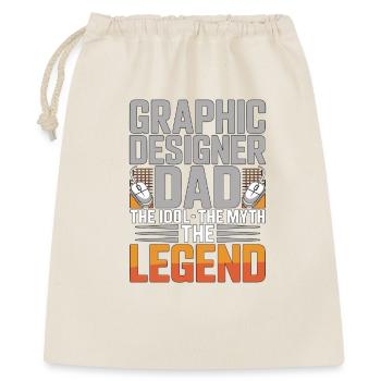 Graphiste Papa L’idole L’Artiste Visuel - Sac cadeau 40 x 50 cm - nature - Devant
