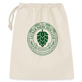 Lecker Bierchen Club Hopfen Bier - Geschenkbeutel aus Baumwolle (40 x 50 cm) - Natur - Vorne