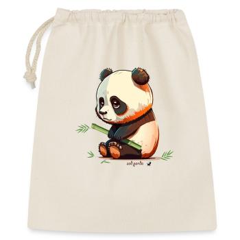 Panda triste avec panda triste en bambou - Sac cadeau 40 x 50 cm - nature - Devant