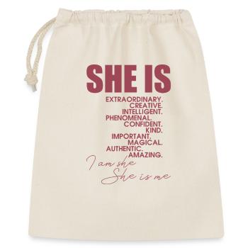 Elle est moi femme autonome Typographie - Sac cadeau 40 x 50 cm - nature - Devant