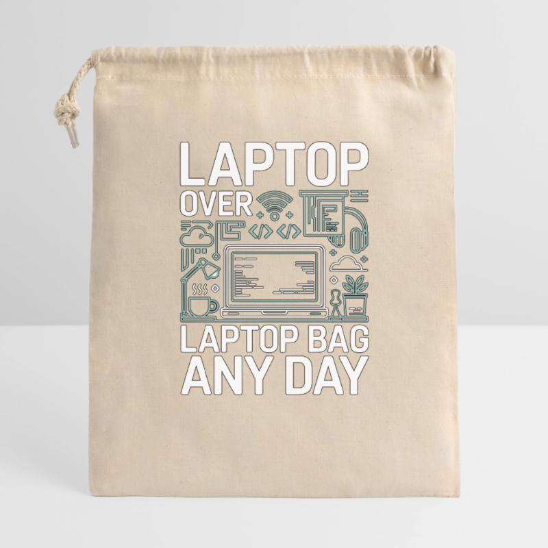 Remote Developer Laptop Over Laptop Remote Tech Gift Bag 40 x 50 cm
