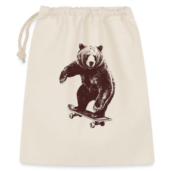 Skating Bear - Gift Bag 40 x 50 cm - nature - Front