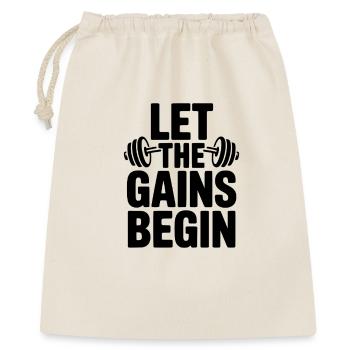 Let The Gains Begin - Gift Bag 40 x 50 cm - nature - Front