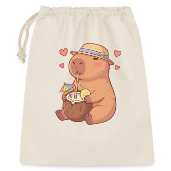 Cute Kawaii Capybara Summer Coconut Water - Gift Bag 40 x 50 cm - nature - Front
