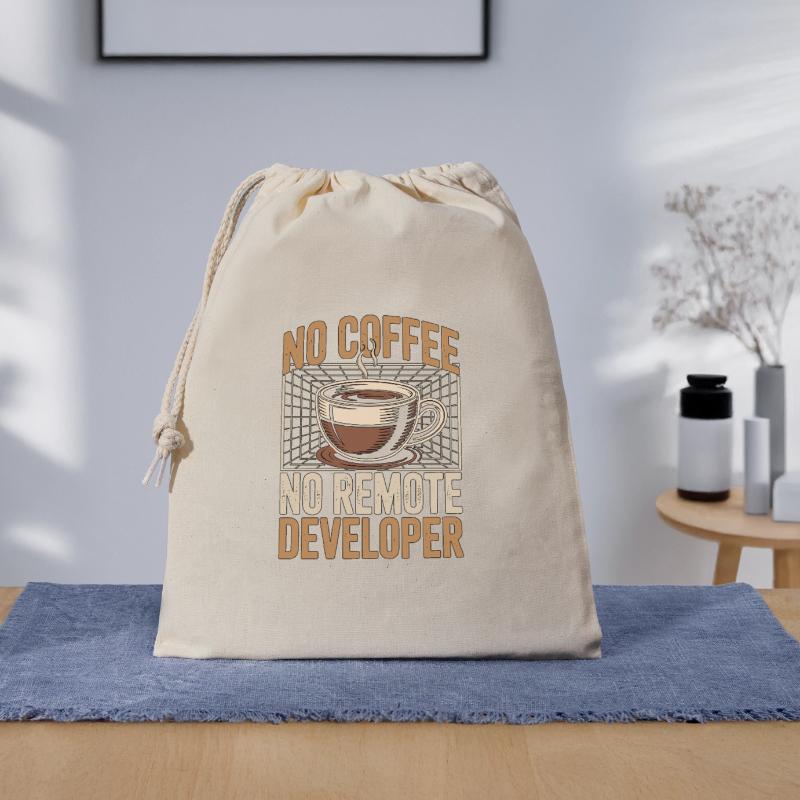 Remote Developer No Coffee Programmer Coffee Lover Geschenkbeutel aus Baumwolle (40 x 50 cm)