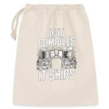 Game Developer If It Compiles It Gaming Programmer - Geschenkbeutel aus Baumwolle (40 x 50 cm) - Natur - Vorne