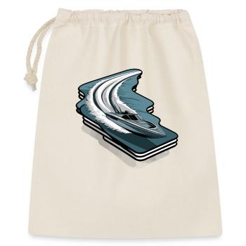Elegant Motorboat Wave Adventure Lust - Gift Bag 40 x 50 cm - nature - Front