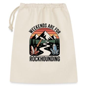 Les week-ends sont dédiés à la géologie de la recherche de roches - Sac cadeau 40 x 50 cm - nature - Devant