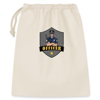 Polizeibeamter Shield Logo - Geschenkbeutel aus Baumwolle (40 x 50 cm) - Natur - Vorne