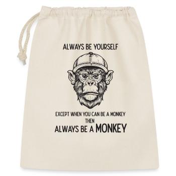 Soyez toujours un singe - Sac cadeau 40 x 50 cm - nature - Devant
