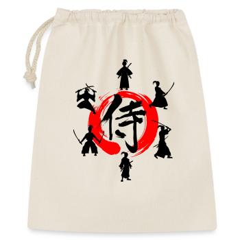 Enso zen circle with Samurai - Gift Bag 40 x 50 cm - nature - Front