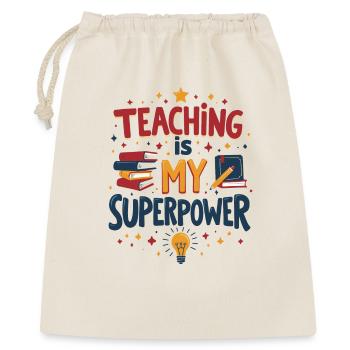 Teaching is My Superpower - Gift Bag 40 x 50 cm - nature - Front