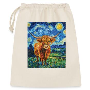 Highland Cow - Geschenkbeutel aus Baumwolle (40 x 50 cm) - Natur - Vorne
