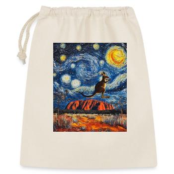 Kangeru Australie Van Gogh Style Nuit étoilée - Sac cadeau 40 x 50 cm - nature - Devant