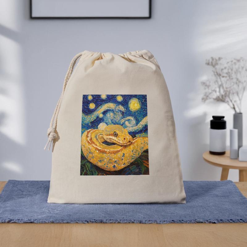 Snake Python Van Gogh Style Starry Night Gift Bag 40 x 50 cm