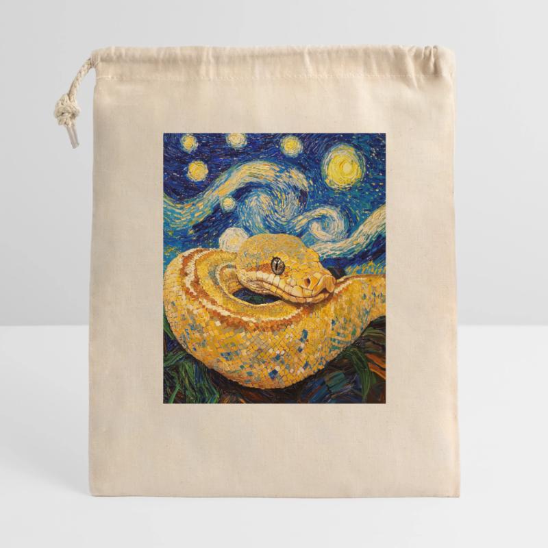 Snake Python Van Gogh Style Starry Night Gift Bag 40 x 50 cm