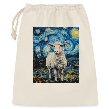 Mouton style Van Gogh Nuit étoilée - Sac cadeau 40 x 50 cm - nature - Devant