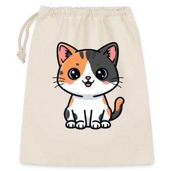 Charme de chaton calicot - Sac cadeau 40 x 50 cm - nature - Devant