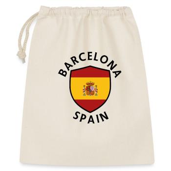 Bouclier de Barcelone dans un drapeau coloré - Sac cadeau 40 x 50 cm - nature - Devant