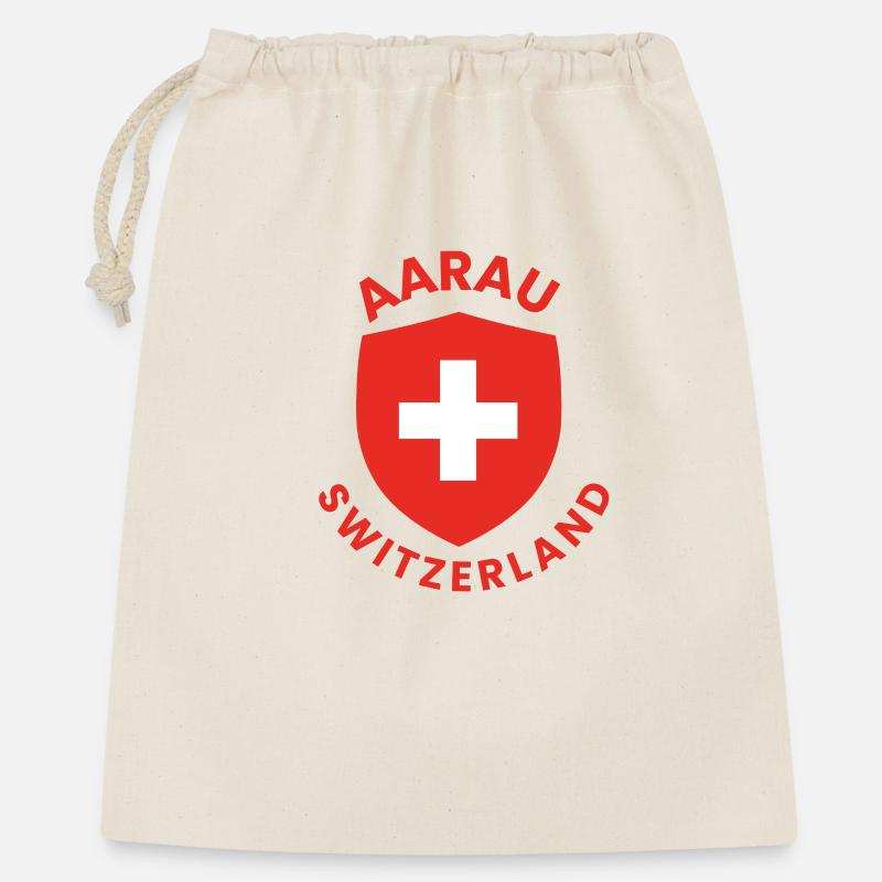 Aarau Switzerland Shield Design - Gift Bag 40 x 50 cm - nature