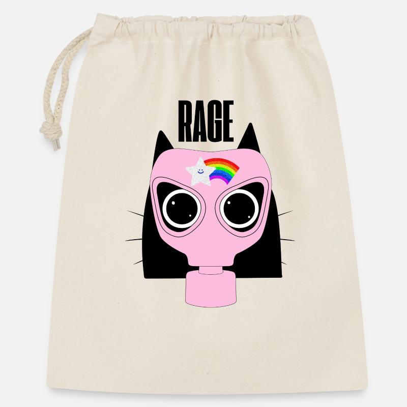 Protestation des chatons en rage - Sac cadeau 40 x 50 cm - nature
