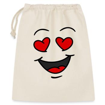 Face Heart Eyes - Gift Bag 40 x 50 cm - nature - Front