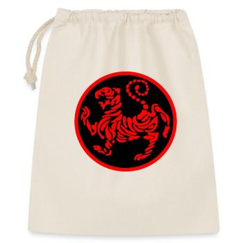 Shotokan karaté logo emblème tigre rouge sur noir - Sac cadeau 40 x 50 cm - nature - Devant