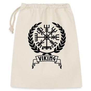 Vegvisir Wikinger Kompass im Vikng Banner - Geschenkbeutel aus Baumwolle (40 x 50 cm) - Natur - Vorne