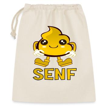 Senf Kawaii - Fastfood Sauce - Grillen - Geschenkbeutel aus Baumwolle (40 x 50 cm) - Natur - Vorne