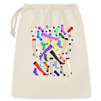 Socken - Geschenkbeutel aus Baumwolle (40 x 50 cm) - Natur - Vorne
