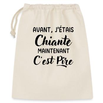 Femme chiante humour femme - Sac cadeau 40 x 50 cm - nature - Devant