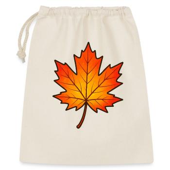 Herbstlicher Ahornblatt-Print - Geschenkbeutel aus Baumwolle (40 x 50 cm) - Natur - Vorne
