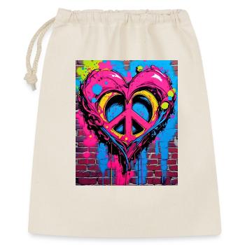 Love and Peace - Gift Bag 40 x 50 cm - nature - Front