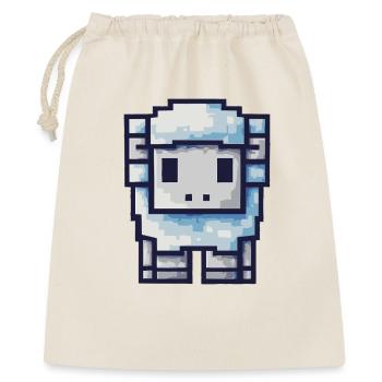 Pixel Schaf – Süßes Retro Design - Geschenkbeutel aus Baumwolle (40 x 50 cm) - Natur - Vorne
