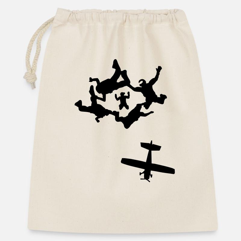 Skydiving - Geschenkbeutel aus Baumwolle (40 x 50 cm) - Natur