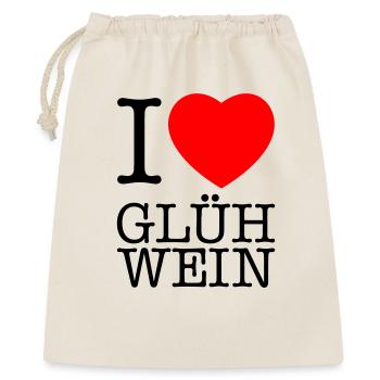i love glühwein  - Geschenkbeutel aus Baumwolle (40 x 50 cm) - Natur - Vorne