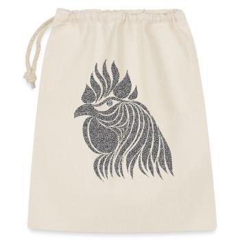 Fans de poulet - Coq - Coq - Poulet fleur - Bio - Sac cadeau 40 x 50 cm - nature - Devant